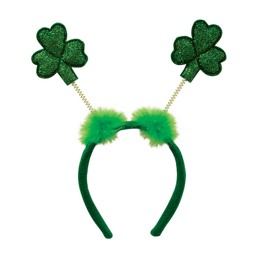 Glittered Shamrock Boppers – (1/Card) by Beistle for St. Patricks Boppers and Headbands