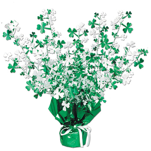 Shamrock Gleam 'N Burst Centerpiece – 15" – (1/Pkg) by Beistle for St. Patricks Gleam 'N Burst