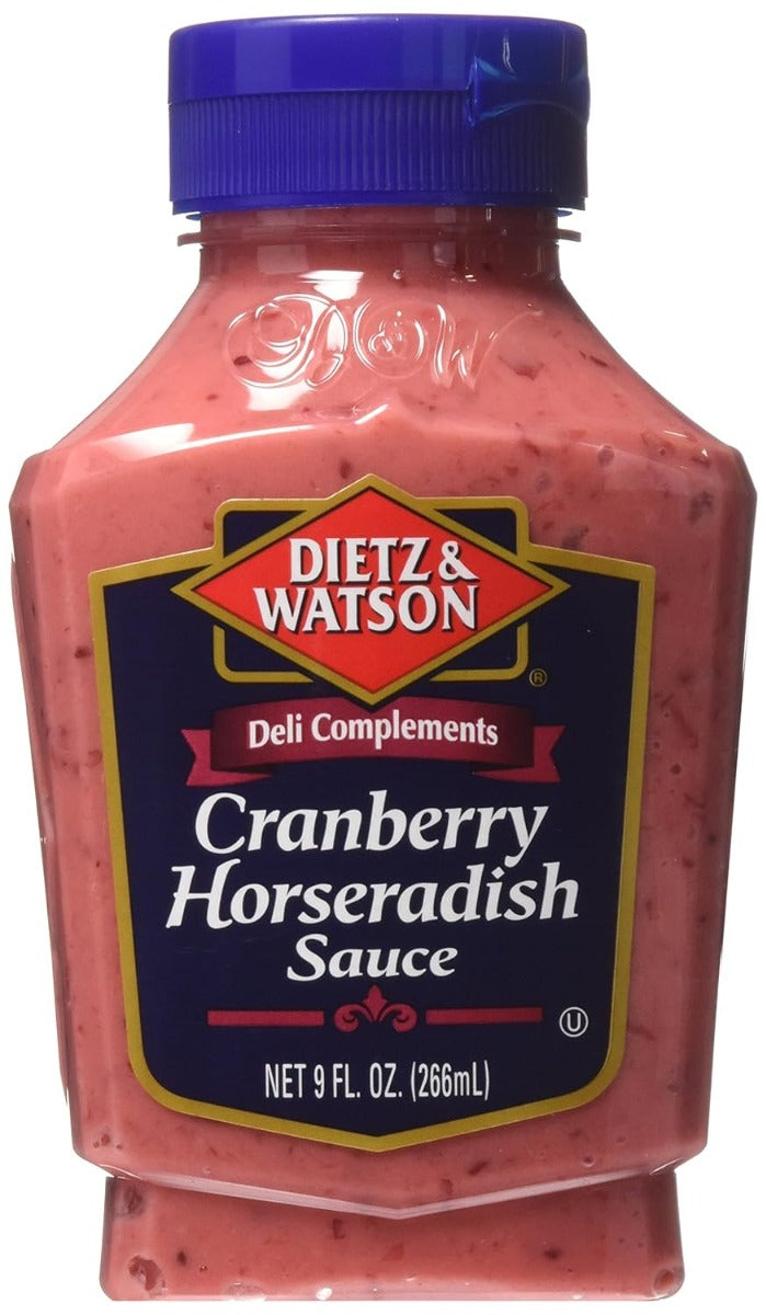 A creamy blend of cranberries and horseradish that will punch up the flavor of a mild flavored chicken breast or turkey breast sandwich and add a burst of flavor as a salad topper.