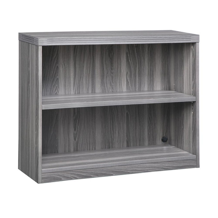 2 Shelf Bookcase (1 fixed shelf), Gray Steel