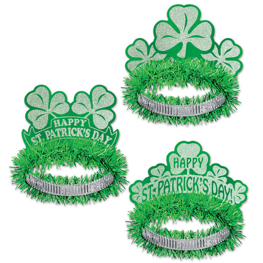 St Patrick Regal Tiaras by Beistle for St. Patricks Fringed