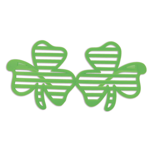 Shamrock Shutter Glasses – (1/Pkg) by Beistle for St. Patricks Novelty Glasses