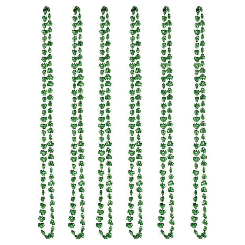 Mini Shamrock Beads – 33" – (6/Card)