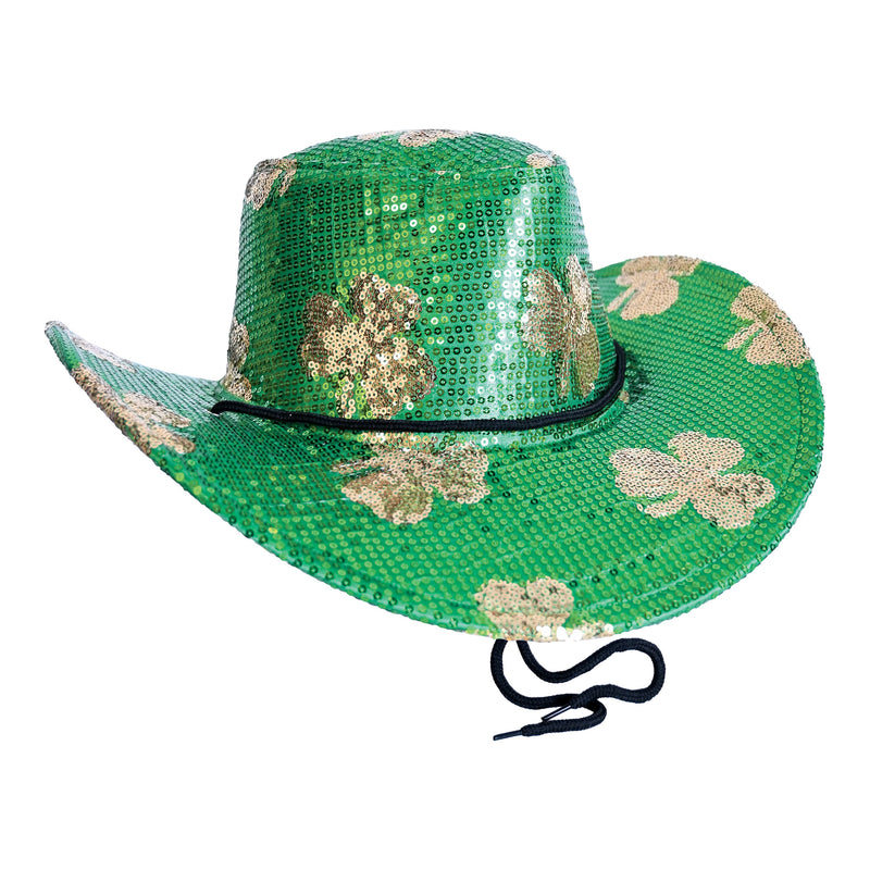 Sequined St. Patrick's Day Cowboy Hat