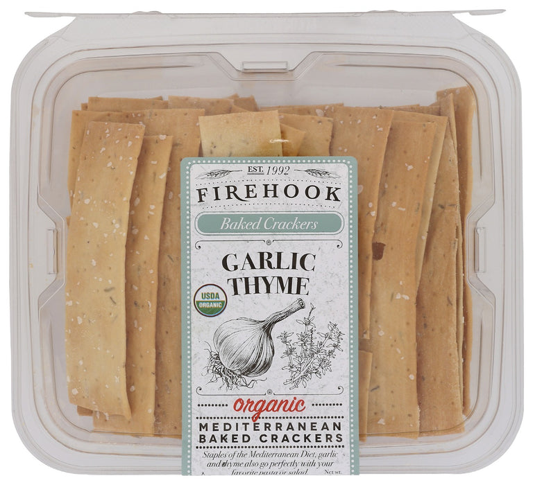 FIREHOOK: Garlic Thyme Baked Cracker, 8 oz