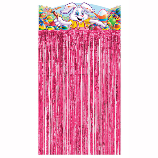 Easter Bunny Character Curtain – 4' 6" x 3' – (1/Pkg) by Beistle for Easter Novelty Curtains