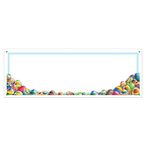 Easter Egg Hunt Sign Banner – 5' x 21" – (1/Pkg) by Beistle for Easter All-Weather