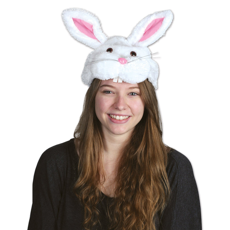 Plush Bunny Head Hat – (1/Card)