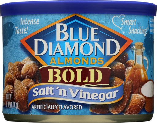 When you're hungry for something tangy¦no, maybe something salty¦no, more like something sweet¦.well, you found it with Blue Diamond Salt ˜n Vinegar Almonds. The light sweetness of almonds mixed with the tart vinegar tang and a dash of salt is perfect for taming your cravings. Even when you don't know what they are.