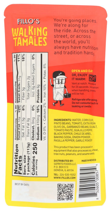 FILLOS: Tamale Wlk Bean Slsa Rja, 4 OZ