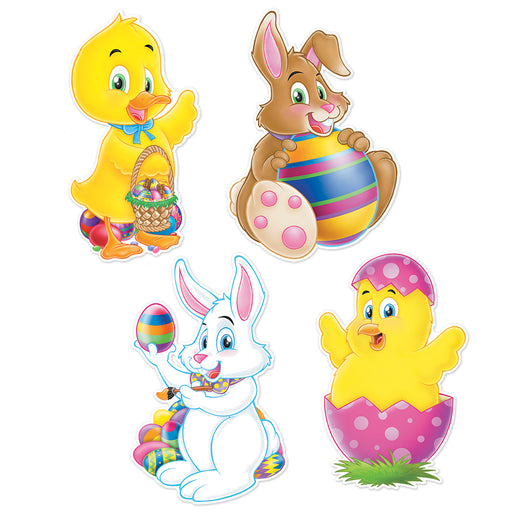 Easter Cutouts – 14" – (4/Pkg) by Beistle for Easter Printed