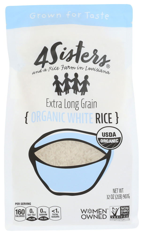 4SISTERS: Rice White Long Grain Org, 2 lb - No Brand For Less