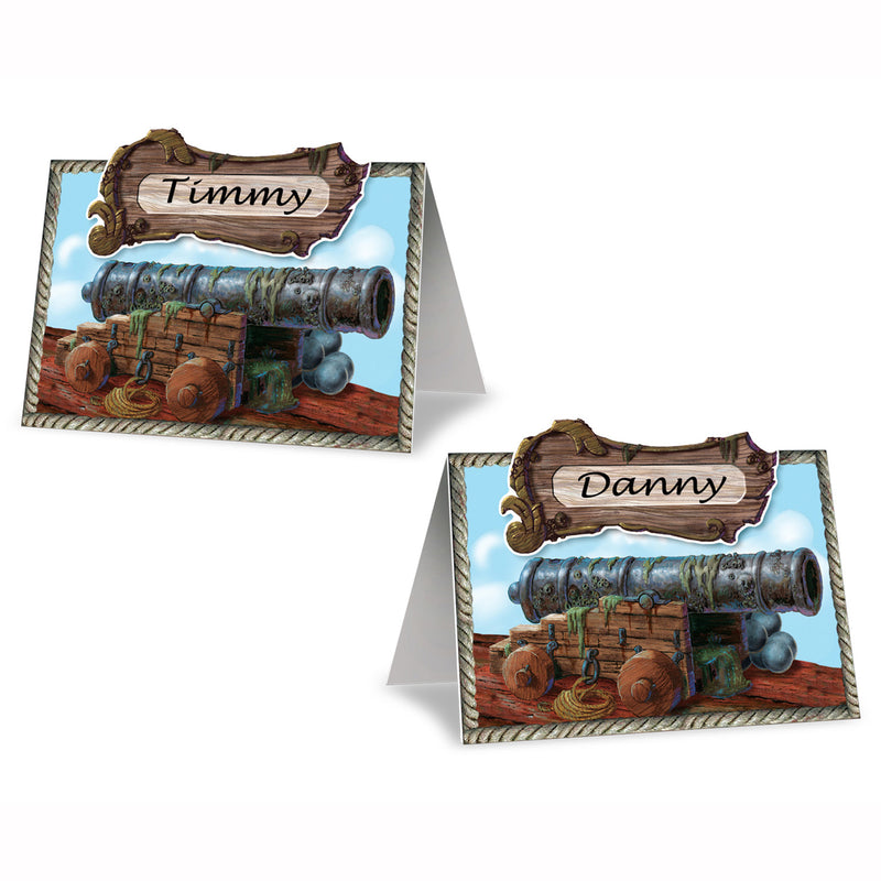 Pirate Cannon Place Cards – 2½" x 4" – (8/Pkg) by Beistle for Pirate Accessories