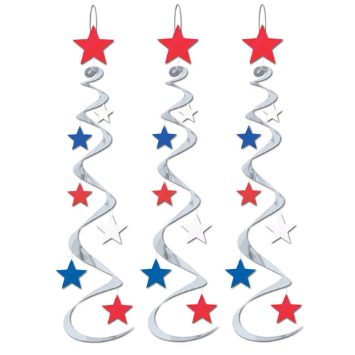 Star Whirls – 30" – (3/Pkg) by Beistle for Patriotic Whirls