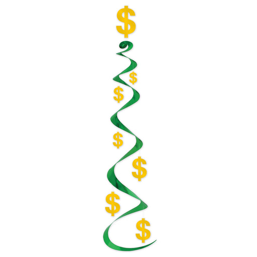 "$" Whirls – 30" – (3/Pkg) by Beistle for Casino Whirls