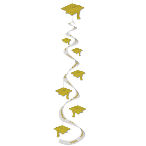Printed Grad Cap Whirls – 30" – (3/Pkg) by Beistle for Graduation Whirls