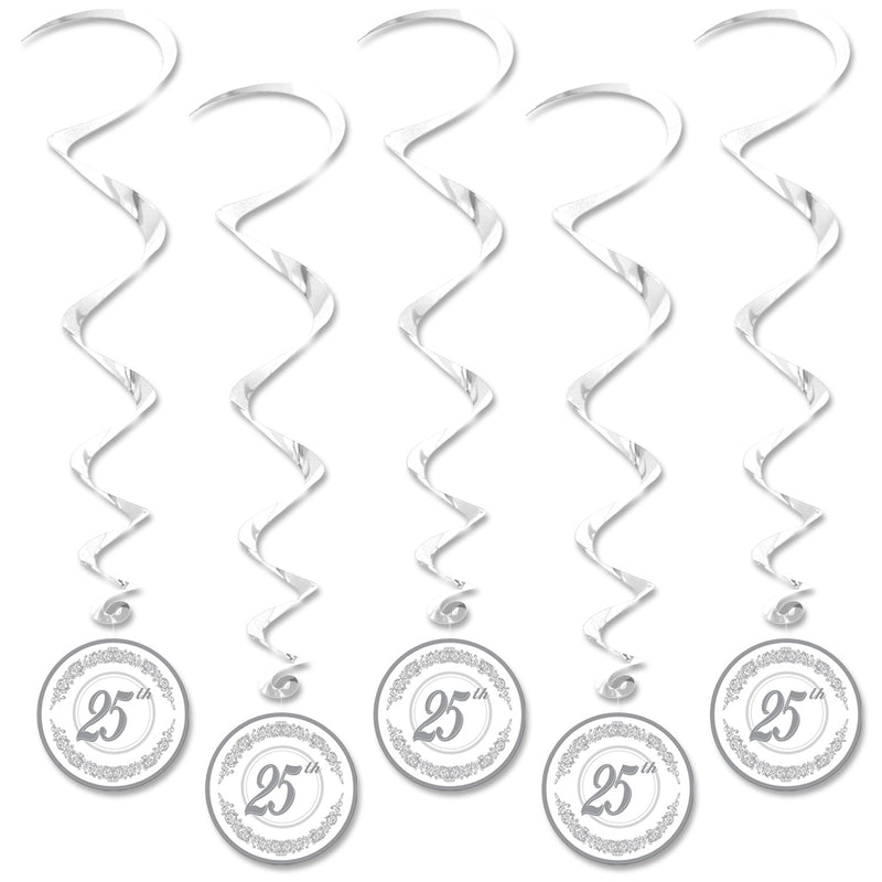 "25th" Anniversary Whirls – 3' 4" – (5/Pkg)