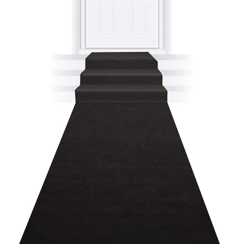 Black Carpet Runner – 24" x 15' – (1/Pkg) by Beistle for General Occasion Aisle Runner