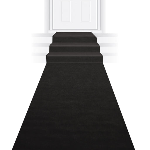 Black Carpet Runner – 24" x 15' – (1/Pkg) by Beistle for General Occasion Aisle Runner
