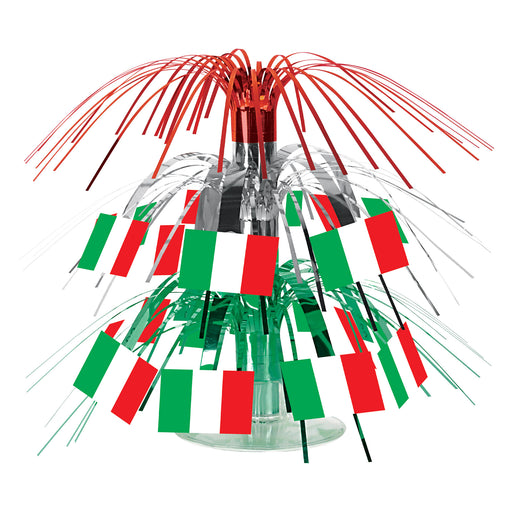 Italian Flag Mini Cascade Centerpiece – 7½" – (1/Pkg) by Beistle for Italian Icon Cascades