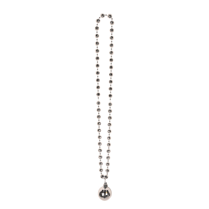Disco Ball Beads w/Disco Ball Medallion – 36" – (1/Card) by Beistle for 70's Beads with Medallion