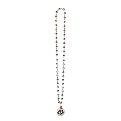 Disco Ball Beads w/Disco Ball Medallion – 36" – (1/Card) by Beistle for 70's Beads with Medallion