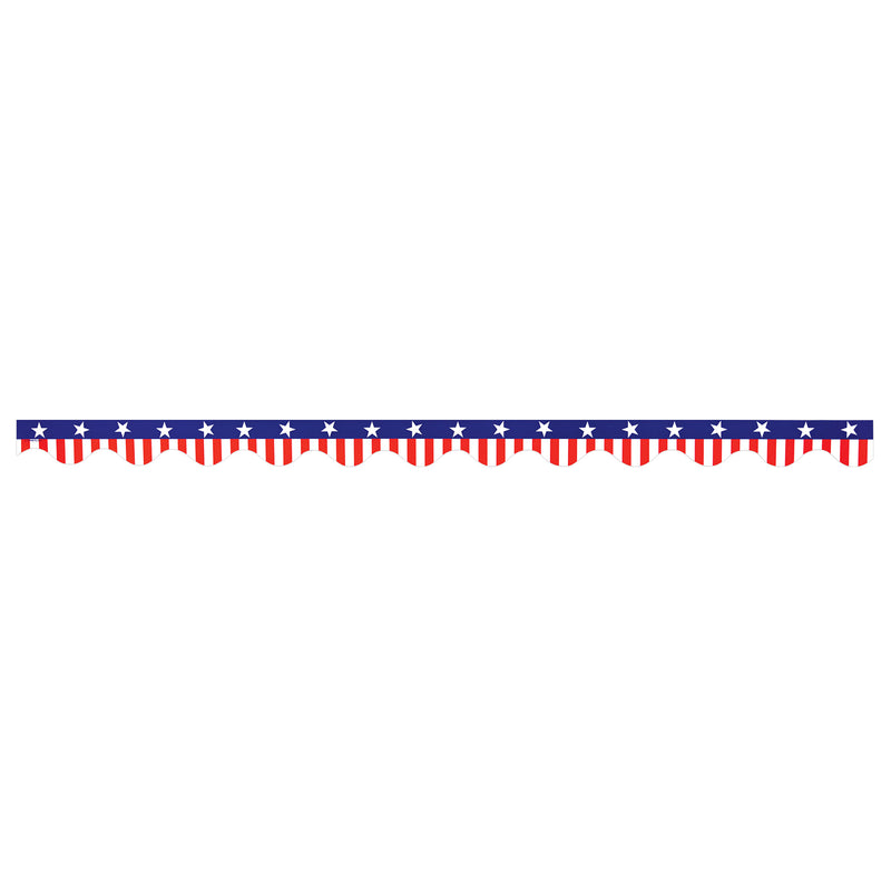 Patriotic Border Trim – 3' ¾" – (12/Pkg) by Beistle for Educational Border Trim