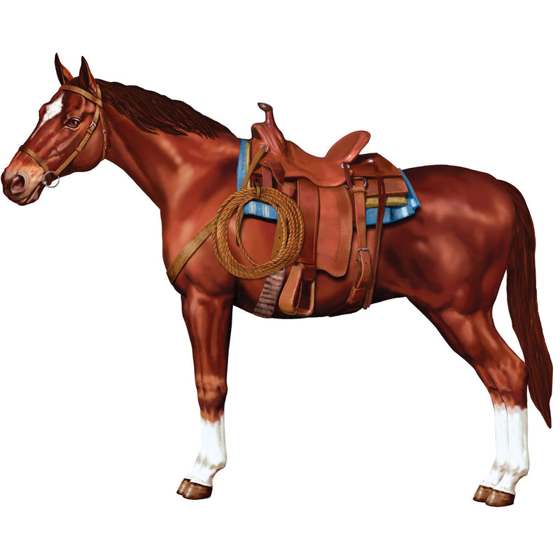 Jointed Horse – 3' 2" – (1/Pkg) by Beistle for Western Printed One Side