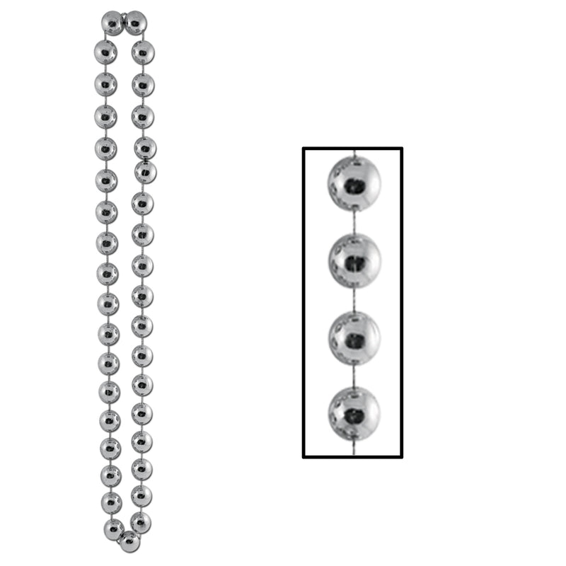 Jumbo Party Beads – 22mm x 40" – (1/Card) by Beistle for General Occasion Round Party Beads