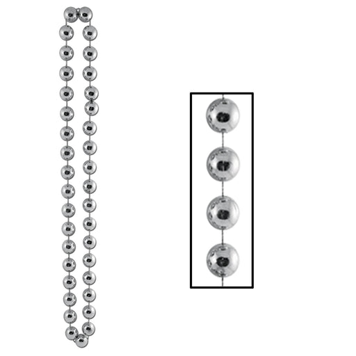 Jumbo Party Beads – 22mm x 40" – (1/Card) by Beistle for General Occasion Round Party Beads