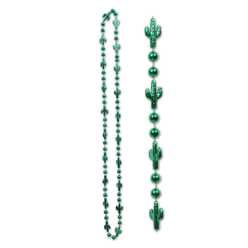 Cactus Beads – 33" – (6/Card) by Beistle for Western Novelty Beads