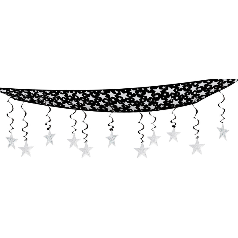 The Stars Are Out Ceiling Decor – 12" x 12' – (1/Pkg) by Beistle for New Years Ceiling Décor