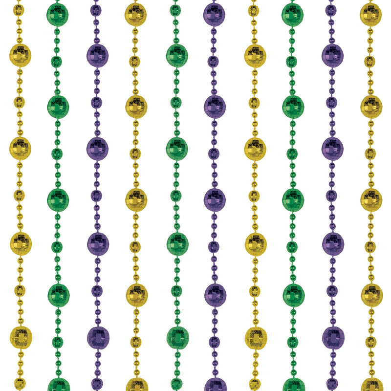 Disco Ball Bead Curtain – 6' 6" x 24" – (1/Box) by Beistle for Mardi Gras Novelty Curtains