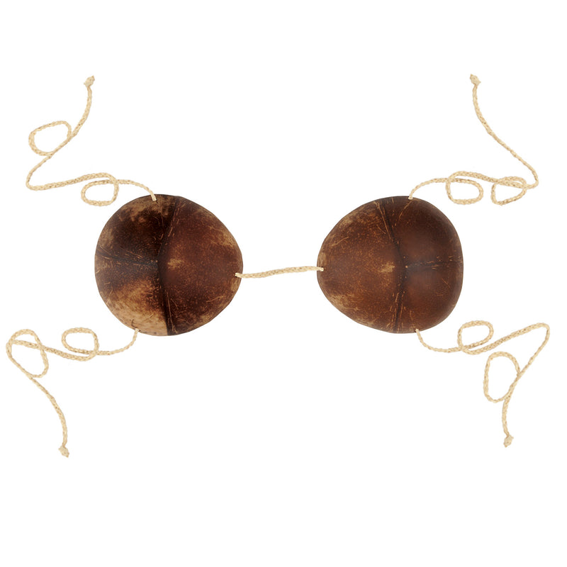 Coconut Bikini Top – Adjustable – (1/Pkg) by Beistle for Luau Bikini Tops