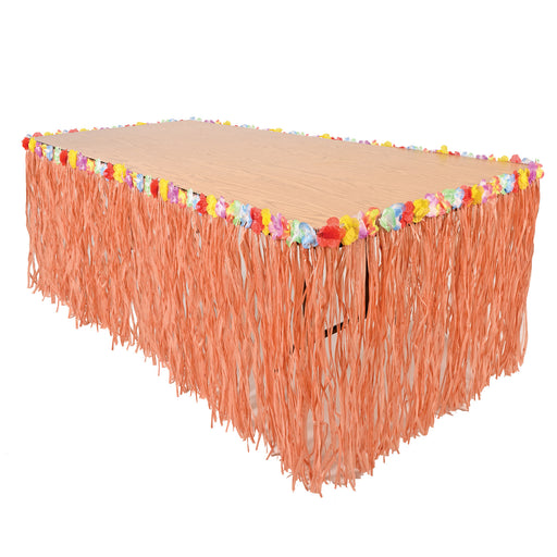 Artificial Grass Table Skirting – 30" x 9' – (1/Pkg) by Beistle for Luau Table Skirts - Plastic