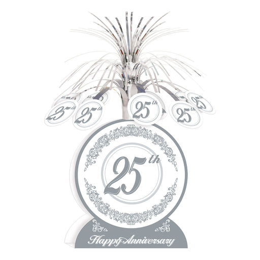 "25th" Anniversary Centerpiece – 13" – (1/Pkg) by Beistle for Anniversary Cascades