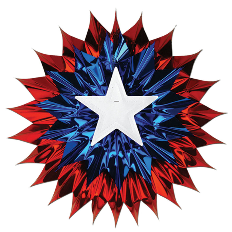 Patriotic Fan-Burst – 15" – (1/Pkg) by Beistle for Patriotic Metallic
