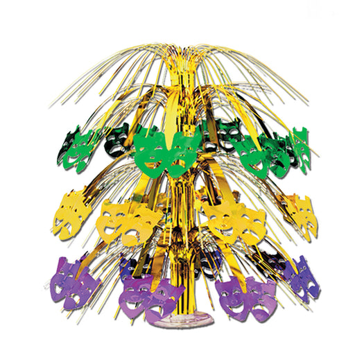 Mardi Gras Cascade Centerpiece – 18" – (1/Pkg) by Beistle for Mardi Gras Icon Cascades