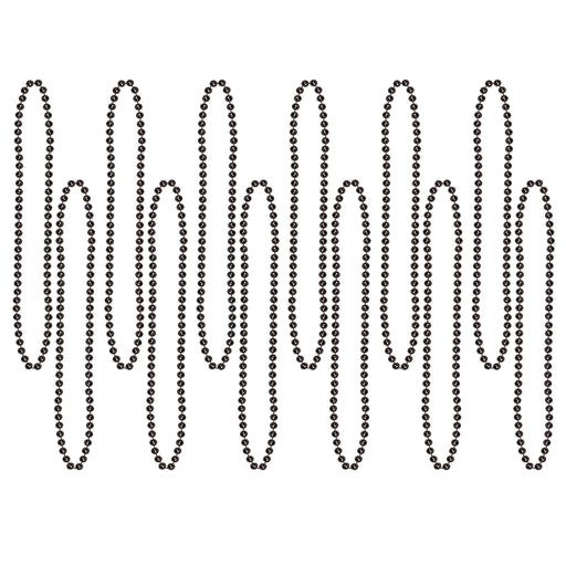 Party Beads - Small Round – 7mm x 33" – (12/Card) by Beistle for General Occasion Round Party Beads