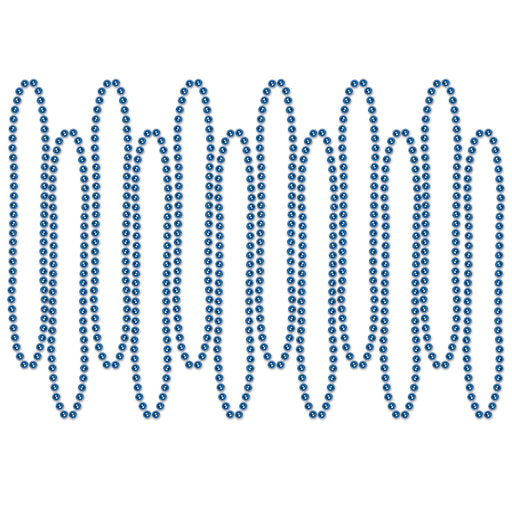 Party Beads - Small Round – 7mm x 33" – (12/Card) by Beistle for General Occasion Round Party Beads