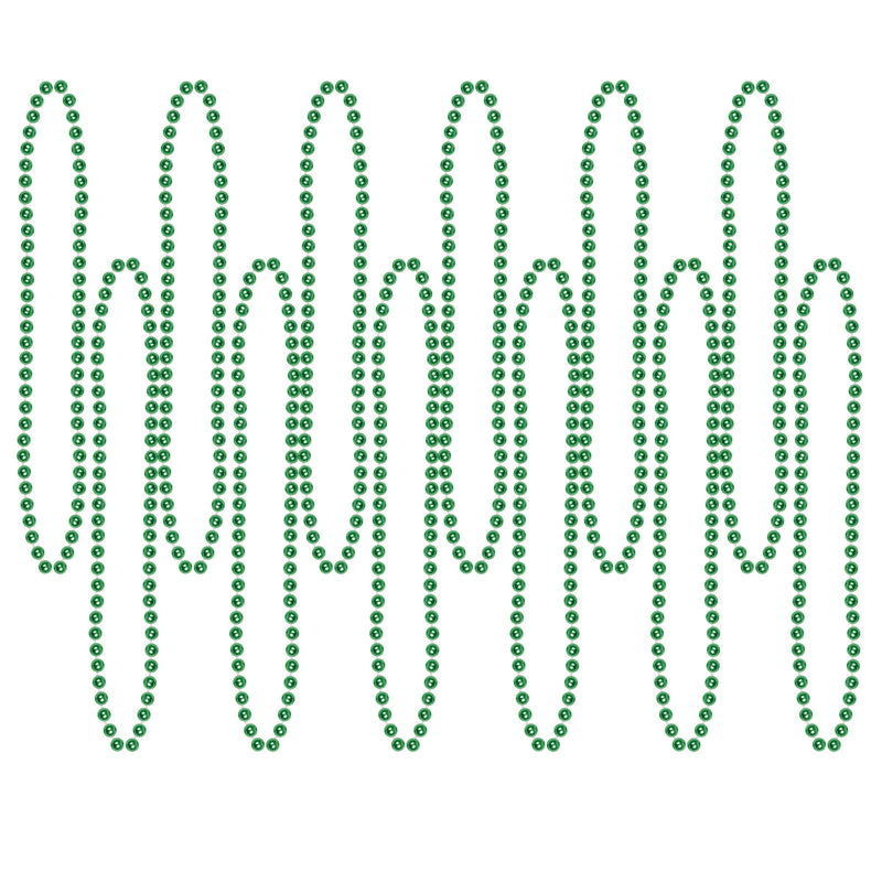 Party Beads - Small Round – 7mm x 33" – (12/Card) by Beistle for General Occasion Round Party Beads