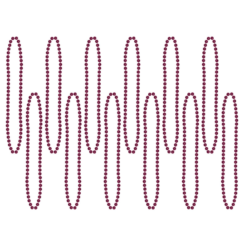 Party Beads - Small Round – 7mm x 33" – (12/Card) by Beistle for General Occasion Round Party Beads