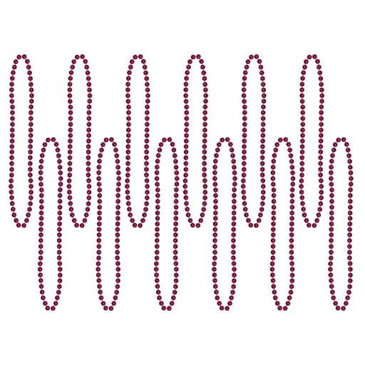 Party Beads - Small Round – 7mm x 33" – (12/Card) by Beistle for General Occasion Round Party Beads