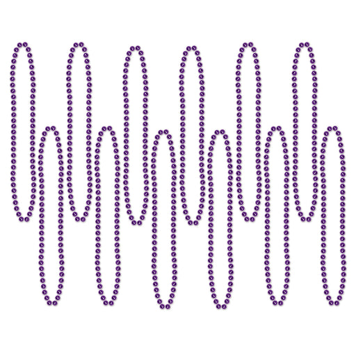 Party Beads - Small Round – 7mm x 33" – (12/Card) by Beistle for General Occasion Round Party Beads