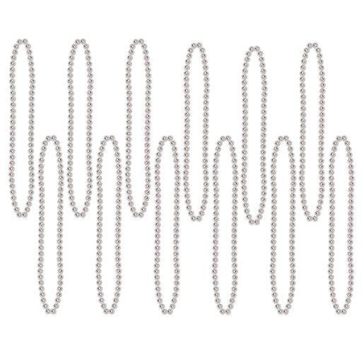 Party Beads - Small Round – 7mm x 33" – (12/Card) by Beistle for General Occasion Round Party Beads