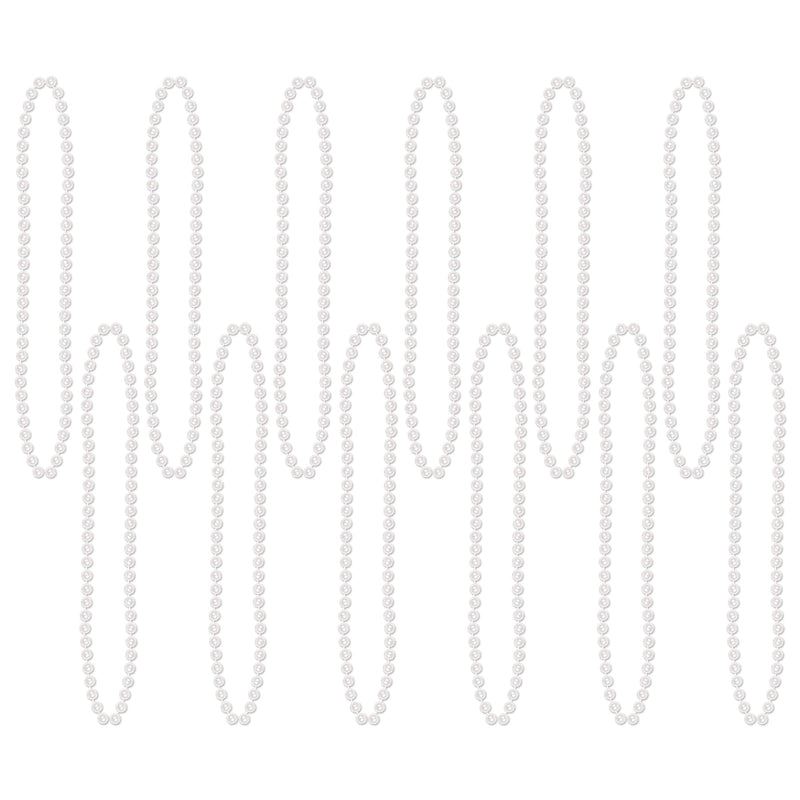 Party Beads - Small Round – 7mm x 33" – (12/Card) by Beistle for General Occasion Round Party Beads