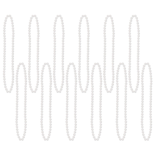 Party Beads - Small Round – 7mm x 33" – (12/Card) by Beistle for General Occasion Round Party Beads