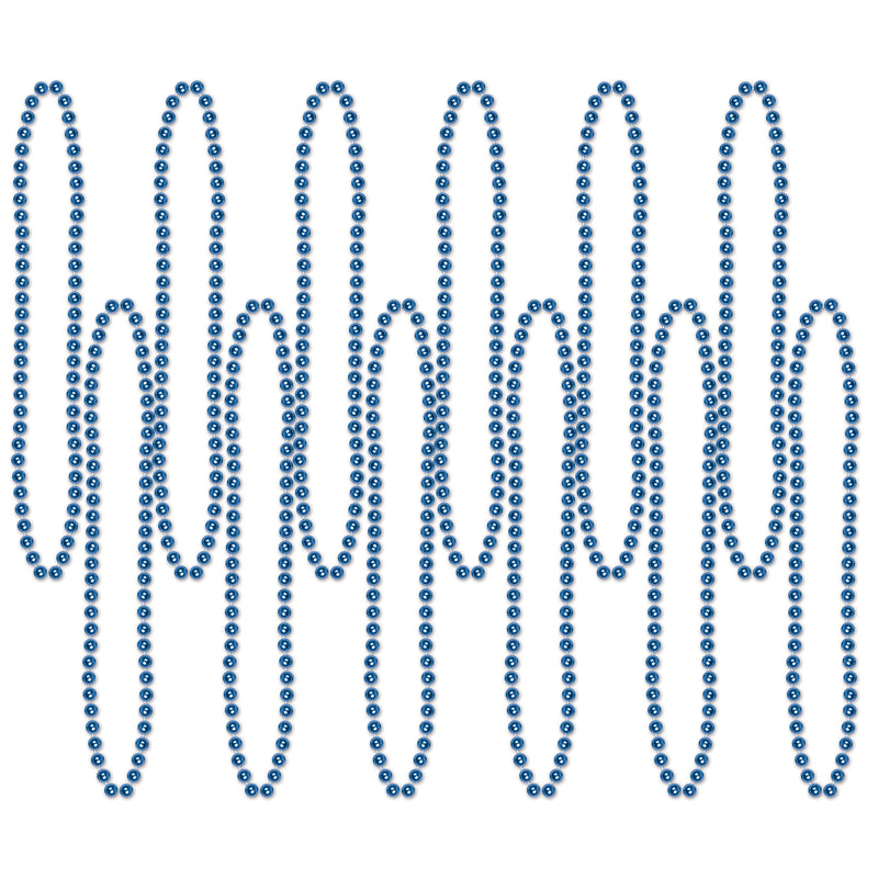 Bulk Party Beads - Small Round – 7mm x 33" by Beistle for General Occasion Round Party Beads