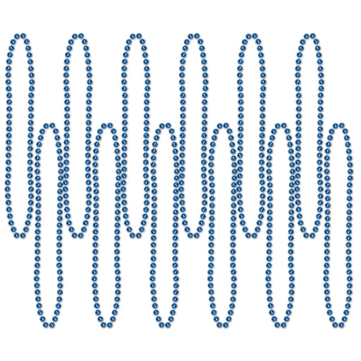 Bulk Party Beads - Small Round – 7mm x 33" by Beistle for General Occasion Round Party Beads
