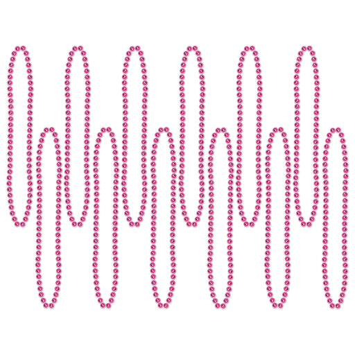 Bulk Party Beads - Small Round – 7mm x 33" by Beistle for General Occasion Round Party Beads